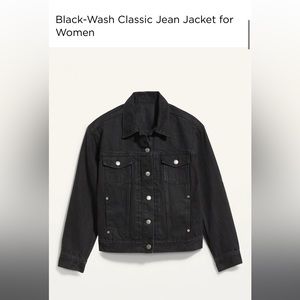 Old navy black wash denim jacket